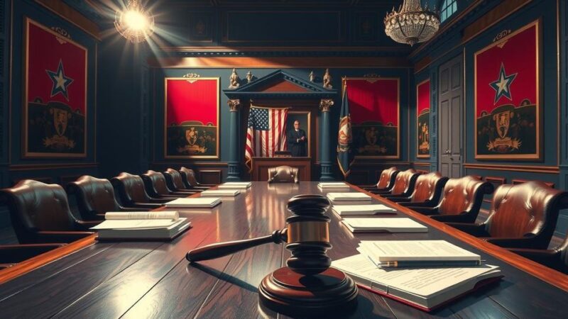 Political debate in Washington with Senate chambers, budget documents, and national flags in a vibrant colour scheme.