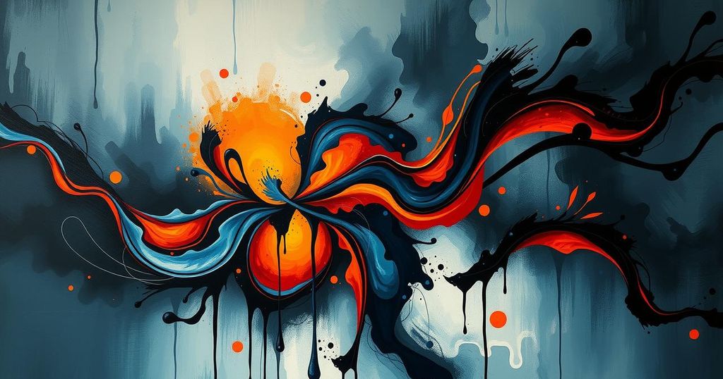 A thought-provoking abstract representation of historical exploration in modern culture.